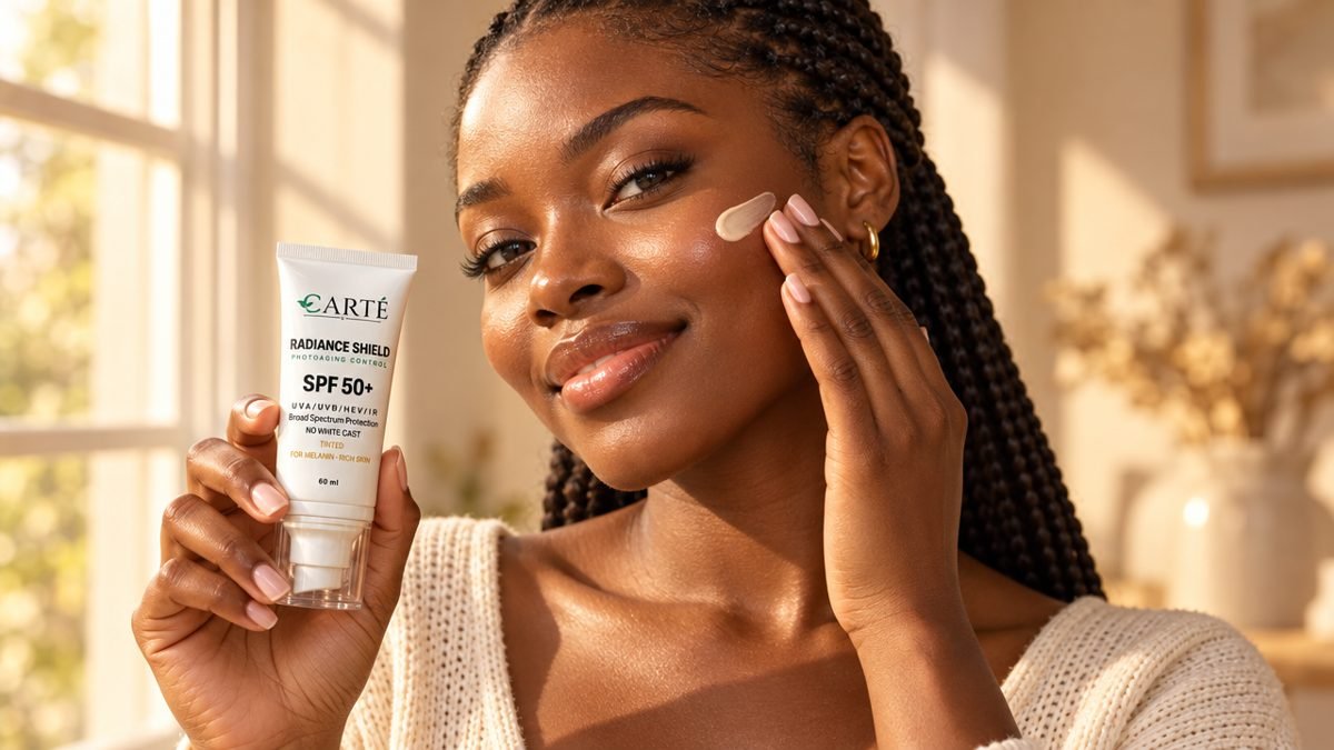 Carté sunscreen by the window
