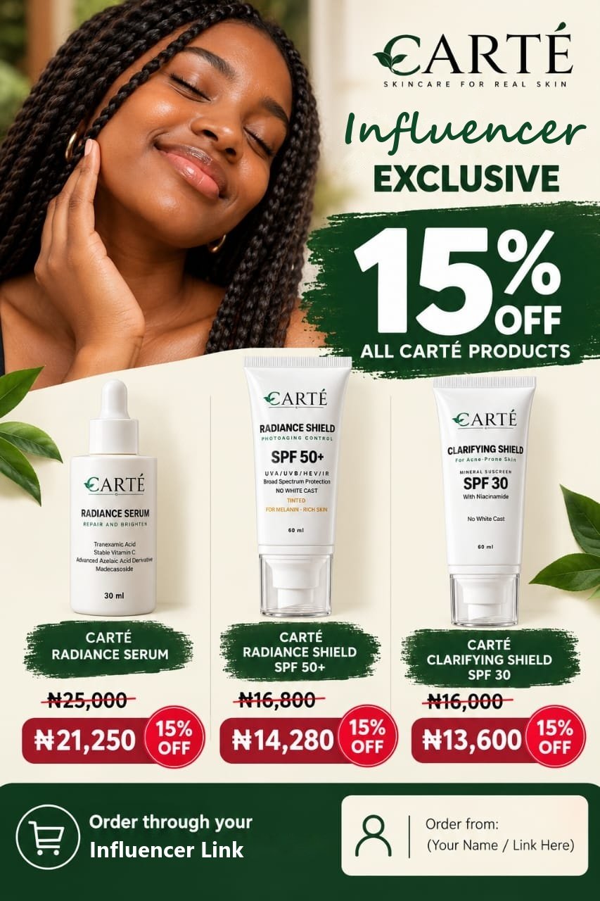 Carté promotion: 15% off all Carté products